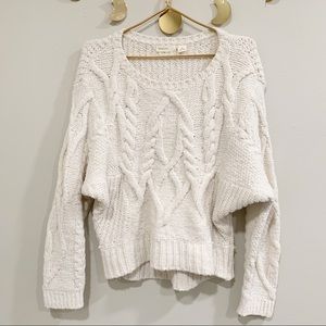Anthropologie Sleeping On Snow. White Knit Sweater
